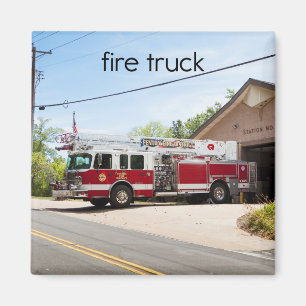 Fire Truck Refrigerator Magnet