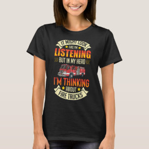 Fire Truck Siren Lights Fire Engine Firefighting T-Shirt