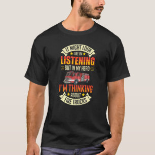 Fire Truck Siren Lights Fire Engine Firefighting T-Shirt