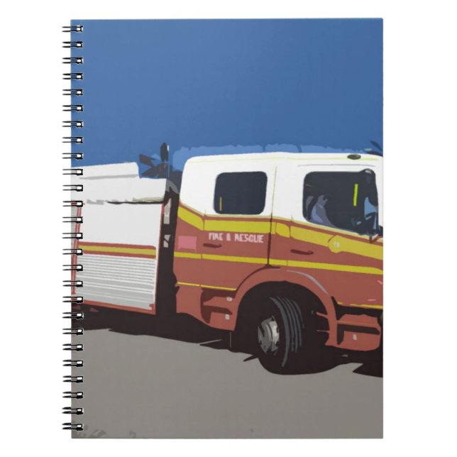Fire Truck Spiral Notebook (Front)