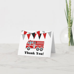 Fire Truck Thank You Card