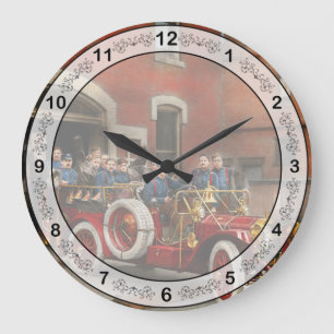 Fire Truck - The flying squadron 1911 Large Clock