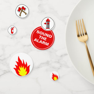 Fire Truck Theme Birthday Party Confetti