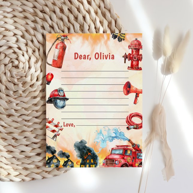 Fire Truck Time Capsule Note Message Card (Creator Uploaded)