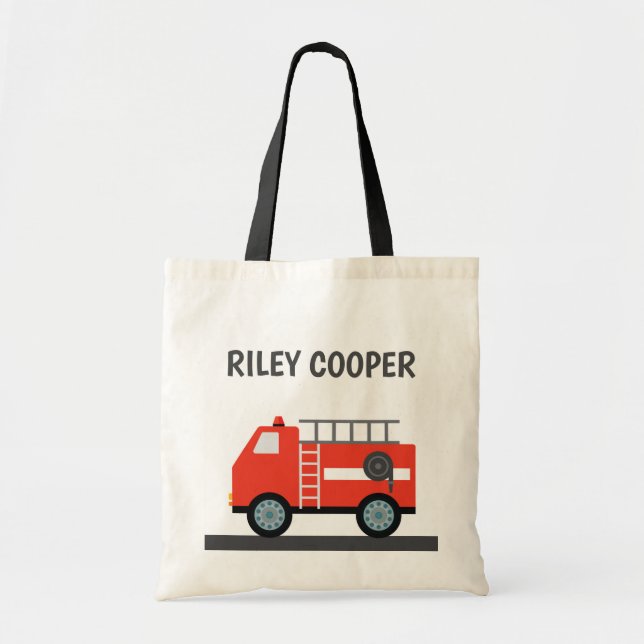 Fire Truck Tote Bag (Front)