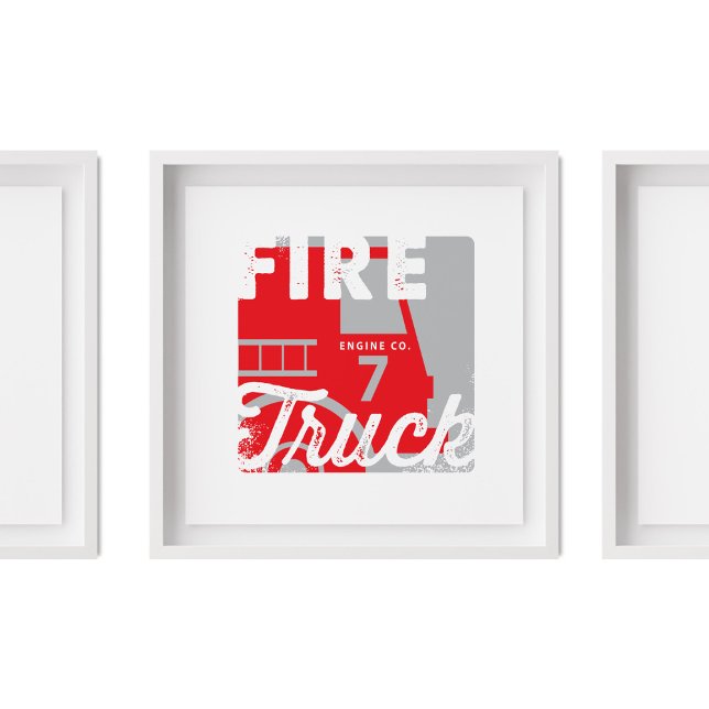 Fire Truck | Vehicle Series Children's Nursery Art Poster (Creator Uploaded)