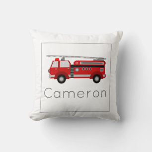 Fire Truck Vehicle Theme Nursery Cushion