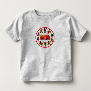 Fire Truck with Busy Firefighters Toddler T-Shirt