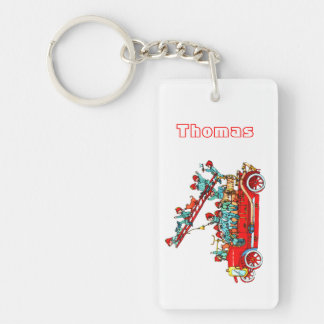 Fire Truck with Kids Keychain