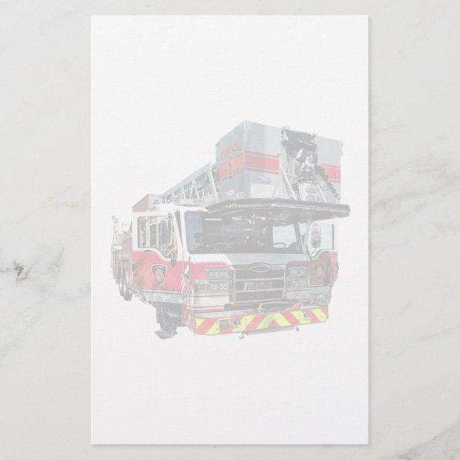 Fire Truck With Open Door Stationery (Front)