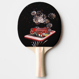 Fire Truck With Phone And Fire Works, Ping Pong Paddle