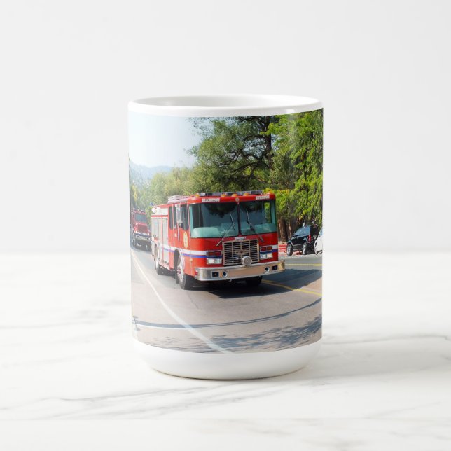 Fire trucks coffee mug (Center)