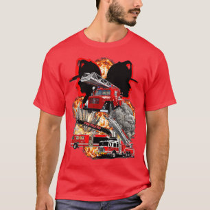 FIRE TRUCKS FIRE ENGINES ON FIRE FOR REAL FIRE TRU T-Shirt