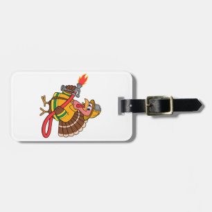 Fire trucks Firefighter Thanksgiving Turkey Luggage Tag