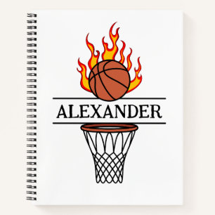 Fire Up the Court & Your Ideas: custom Basketball  Notebook