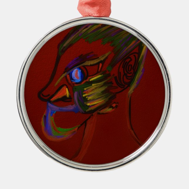 Fire Warrior Metal Tree Decoration (Front)