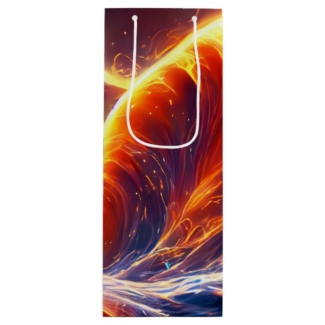 Fire Water Space Wine Gift Bag (Front)