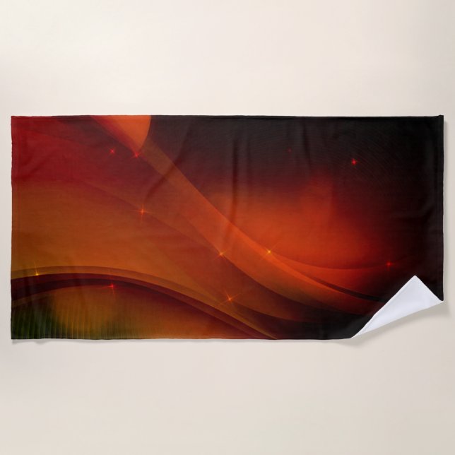 Fire Wave Beach Towel (Front)