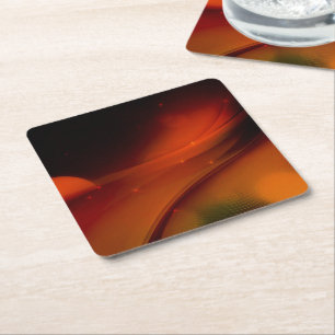 Fire Wave Paper Coaster