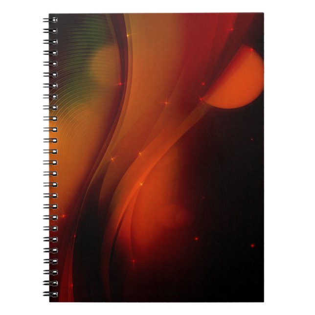 Fire Wave Spiral Notebook (Front)