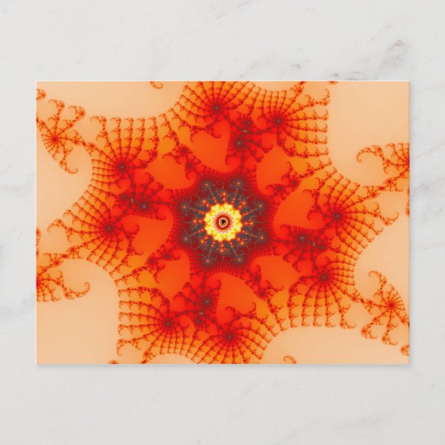 Fire Web - Fractal Art Postcard (Front)