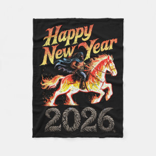 Fire Year Of The Horse – Chinese Zodiac New Year 2 Fleece Blanket
