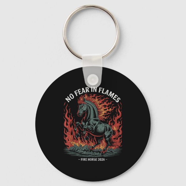 Fire Year Of The Horse – Chinese Zodiac New Year 2 Key Ring (Front)