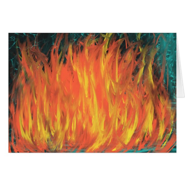 Fire Yellow Orange Flames Lightning Inferno Art (Front Horizontal)