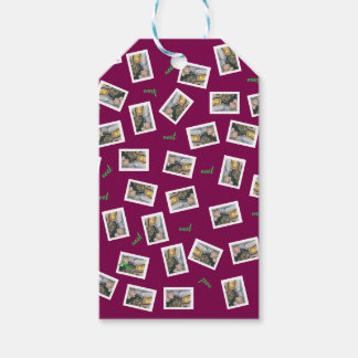 Fire Yule Christmas Tree Maureen Girard Winter Gift Tags