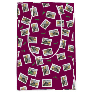 Fire Yule Christmas Tree Maureen Girard Winter Medium Gift Bag