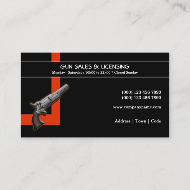 Firearm weapon business | Personalise Card (Front)