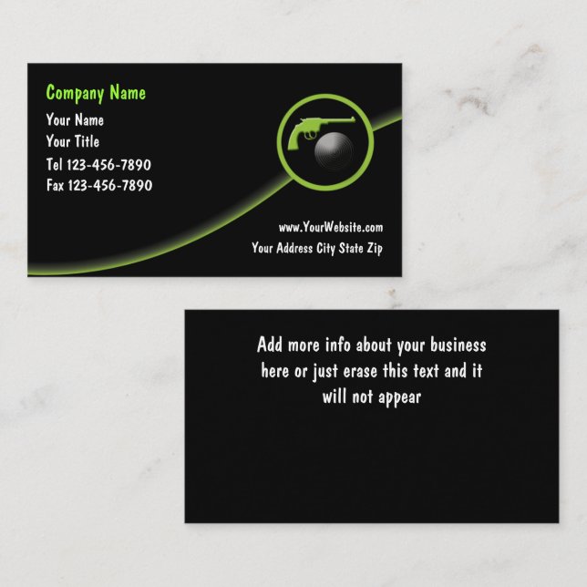 Firearms Business Cards (Front/Back)