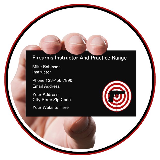 FIrearms Instructor And Self Defence Business Card (Creator Uploaded)
