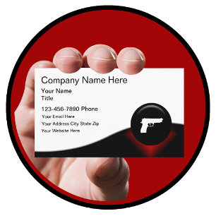 Firearms Instructor Modern Business Card