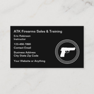 Firearms Range And Safety Training Business Card