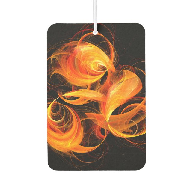 Fireball Abstract Art Car Air Freshener (Front)