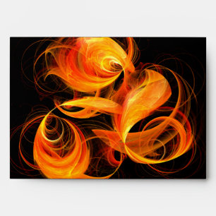 Fireball Abstract Art Envelope