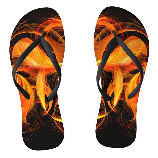 Fireball Abstract Art Jandals (Footbed)