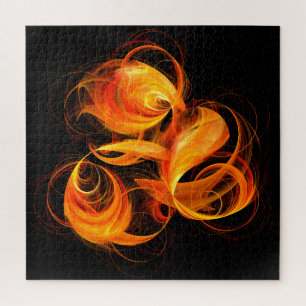 Fireball Abstract Art Jigsaw Puzzle