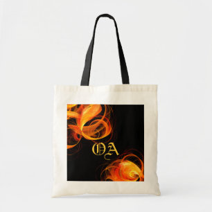 Fireball Abstract Art Monogram Bag