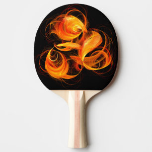 Fireball Abstract Art Ping Pong Paddle