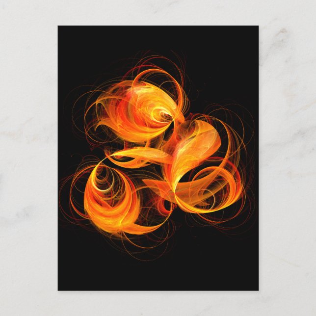 Fireball Abstract Art Postcard (Front)