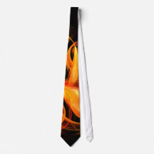 Fireball Abstract Art Tie