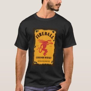 Fireball Cinnamon Whisky Bottle Label T-Shirt