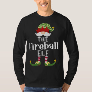 Fireball Elf Christmas Funny Pajama Party T-Shirt