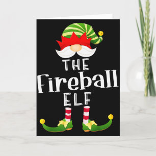 Fireball Elf Group Christmas Funny Pajama Party  Card