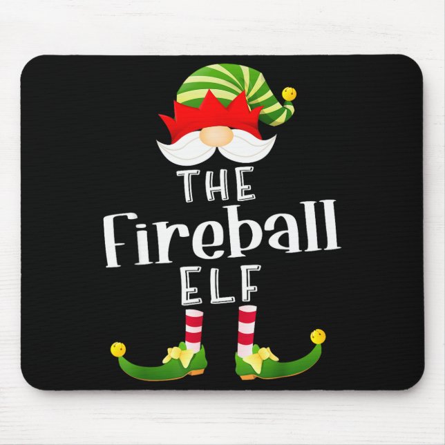 Fireball Elf Group Christmas Funny Pajama Party  Mouse Pad (Front)