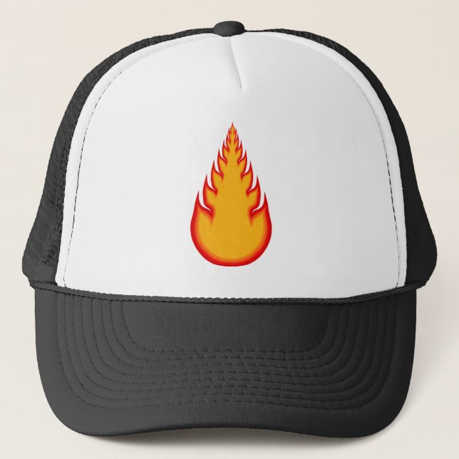 Fireball Graphics: Fire Ball: Flames Trucker Hat (Front)