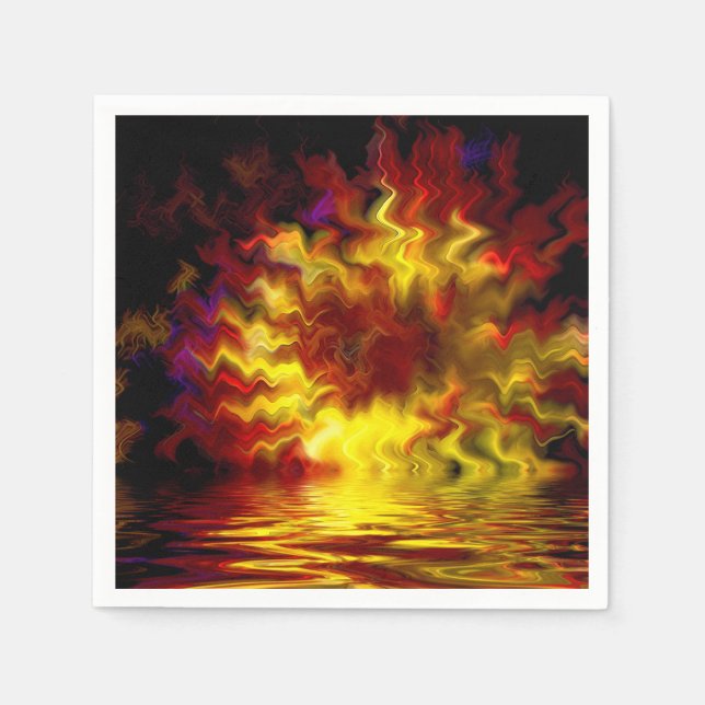 Fireball on black background napkin (Front)