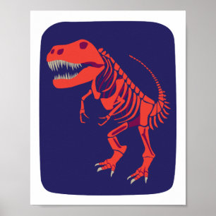 Fireball T-Rex Print